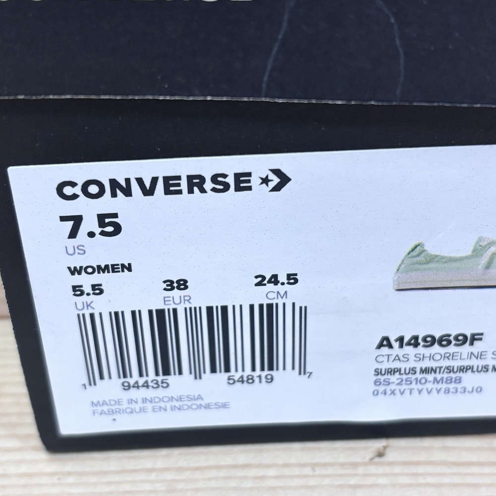 Converse Shoreline Slip On Shoes Womens Sz 7.5 Surplus Mint Sneakers A14969F - Picture 4 of 8